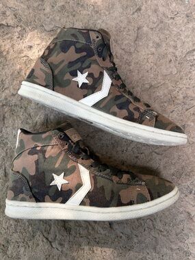 Converse High Top Sneakers in Camouflage with White Star